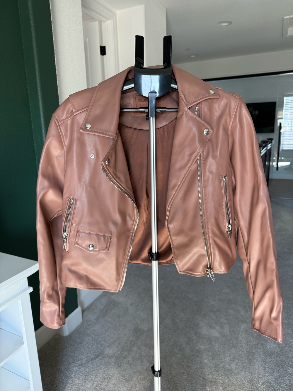 Blank nyc Mauve Faux Leather Moto Jacket